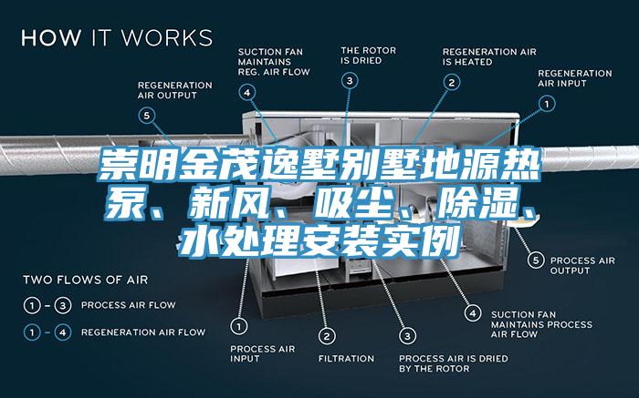 崇明金茂逸墅别墅地源热泵、新风、吸尘、除湿、水处理安装实例