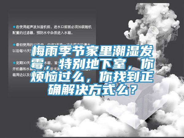 梅雨季节家里潮湿发霉，特别地下室，你烦恼过么，你找到正确解决方式么？