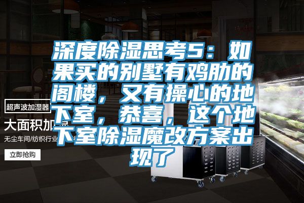 深度除湿思考5：如果买的别墅有鸡肋的阁楼，又有操心的地下室，恭喜，这个地下室除湿魔改方案出现了